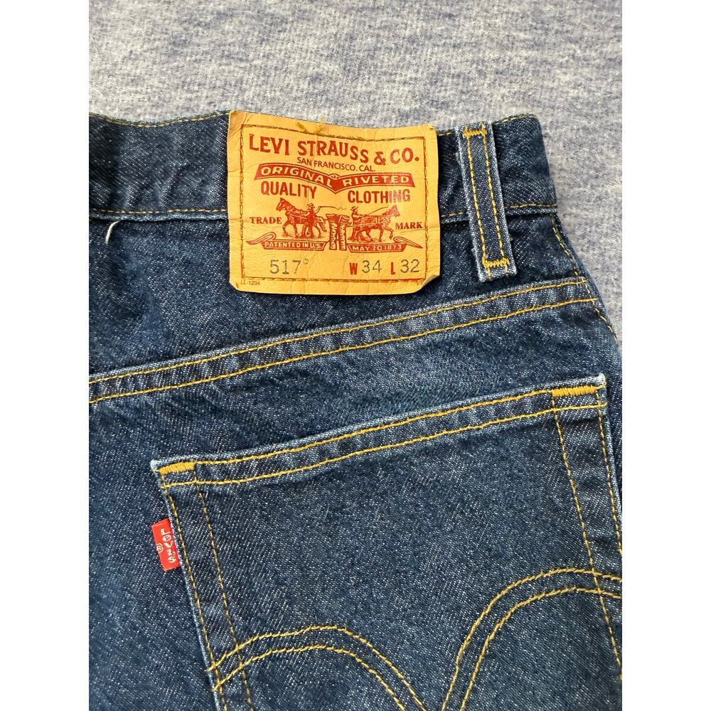 Levi Strauss & Co 517 Boot Cut Blue Jeans Red Tag Size (34x32)